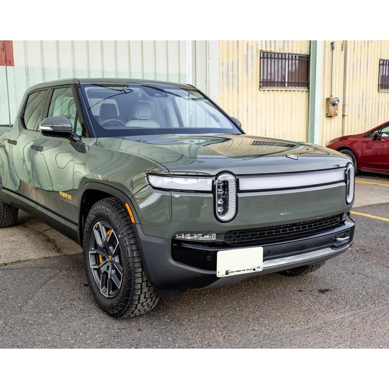 iJDMTOY Front Tow Hook Mount License Plate Relocation Bracket, Compatible