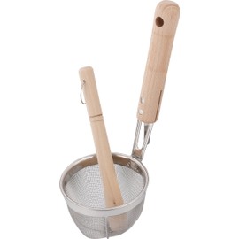 Wahei Freiz Ajido Series AD-696 Miso Soup Strainer with Wooden Handle and Straining Stick