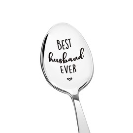 Husband Valentines Birthday Gifts for Hubby Retirement Gifts for Husband Wedding Anniversary Presents for Husband from Wife Hubby Gifts for Coffee Tea Lover Gift for Best Husband Ever Spoon