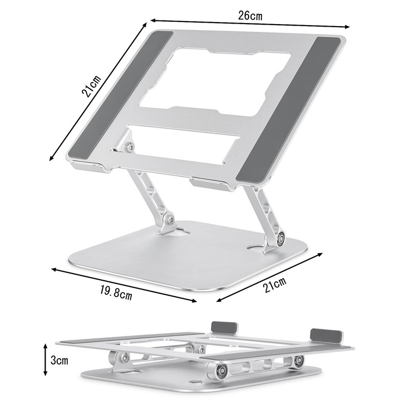 Cambeit Laptop Stand, Desktop PC Stand, Folding, Tablet, Angle Adjustment,