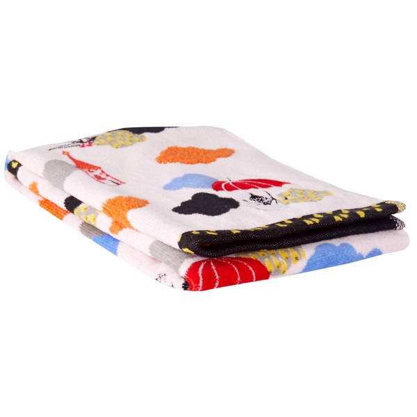 Marushin 1405023100 Moomin Face Towel, 13.4 x 31.5 inches (34 x 80 cm), Clouds, 100% Cotton