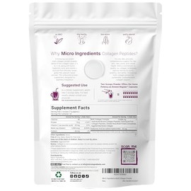 Micro Ingredients Multi Collagen Peptides Powder, 8oz – Hydrolyzed Type I,II,III,V,X with Biotin, Hyaluronic Acid, Vitamin C – Unflavored Collagen for Women & Men, Easy Dissolve, 20 Servings