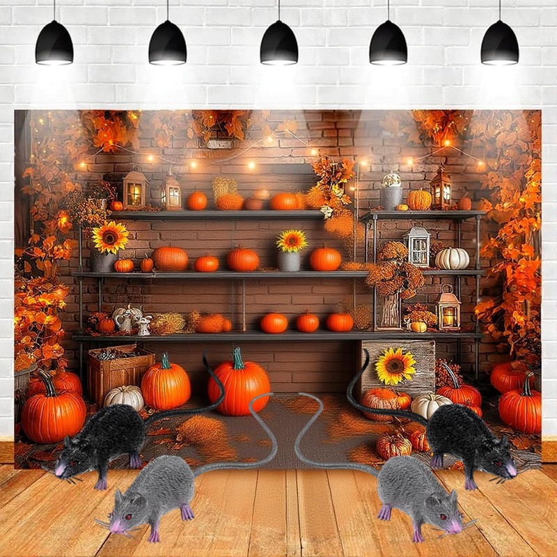 4 Pcs Toy Rat Fake Rat Set, Halloween Prank Props