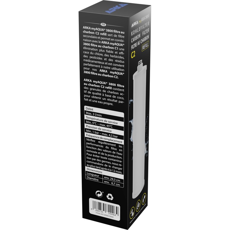 ARKA KF2RMD3800 Kohlefilter C2 Nachfüller Carbon Filter Refill myAqua 3800
