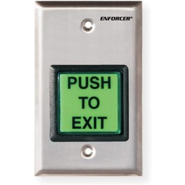 SECO-LARM Enforcer Single Gang Request-to-Exit Plate with 2 Illuminated Green Pushbutton by Seco-Larm