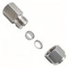 Lophtnix Stainless Steel 304 Compression Coupler Tube Fitting 3/8" OD