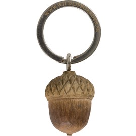 WILDLIFEGARDEN Wildlife Garden – Key Ring – Acorn – Hand Carved – Dimensions (Diameter x Height): 2.2 x 6.5 cm, Acorn