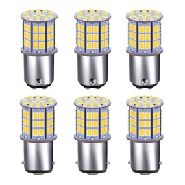 GRV Ba15d 1142 1076 Bombilla LED 4W 56-2835SMD Super Brillante AC/DC12V-24V 40W Halógena de repuesto para RV Remolque Camper Motorhome Luces interiores blanco cálido paquete de 6