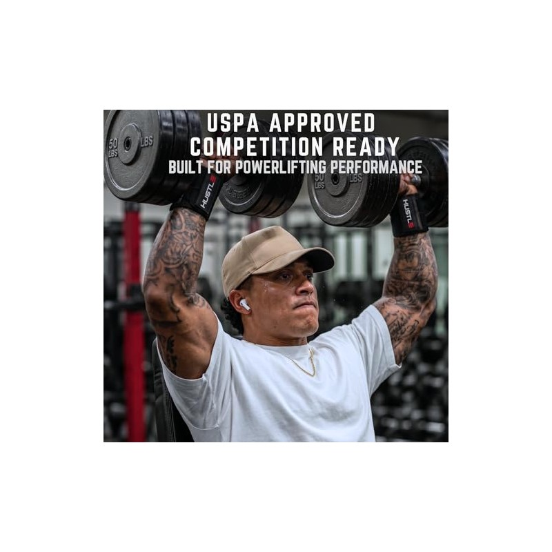 Hustle Athletics Wrist Wraps Weightlifting - Best Support for Gym