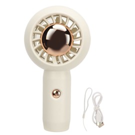Handheld Mini Fan Quiet USB Charging 3 Speeds Small Portable Fan for Travel Camping Shopping White