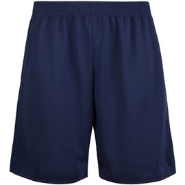 ToBeInStyle Pantalones cortos de malla con cordón interior para hombre, Ajuste cómodo, azul marino, XL