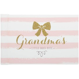 Carter's BP73-14075 Pink, White, and Gold Mini Baby Photo Album Brag Book, 60 Pages