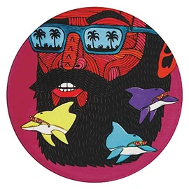 Maxwell & Williams DU0193 Mulga Trivet Dolphin Man Coaster Round Ceramic Cork 10.5 cm Multi-Coloured