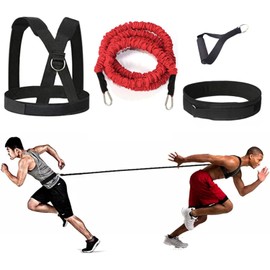 sunSign Widerstandstraining Seil Körperliches Training Widerstandsseil-Kit für Arme und Beine Geschwindigkeits-Beweglichkeitstraining Geschwindigkeit und Kraft verbessern (Rot-6.6ft Kit)