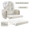 HOMBYS Glider Rocker Replacement Cushions 5 PCS with Storage Side