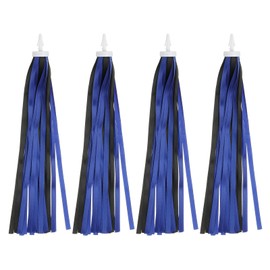 sourcing map Bike Streamers Colorful Bike Tassels Scooter Handlebar Streamers Bicycle Tassel Ribbon for Bicycle Tricycle Handles Accessory (Blue/Black, Pack of 8)
