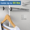 Tenovel Pull-Out Closet Clothes Closet Hanging Rod 14-Inch, Metal Telescoping
