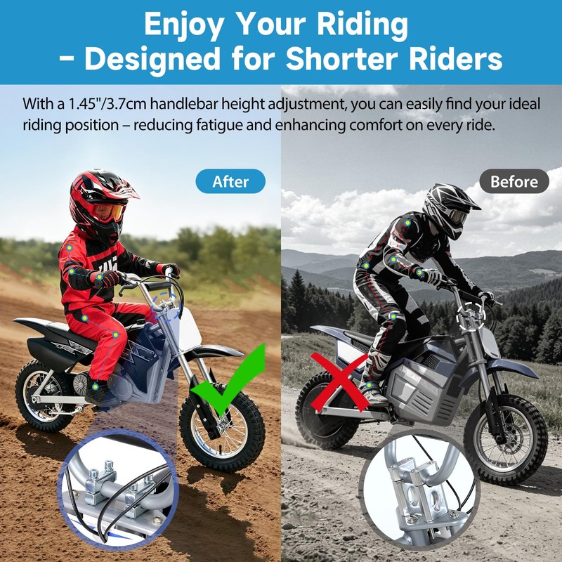 MX650 Handlebar Risers for Razor MX350 MX400 ZR350 MX650 MX500