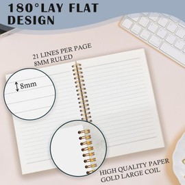 Exqcom a Sweet Friendship Refreshes the Soul Christian Spiral Notebooks, Proverbs 27:9 Bible Journal, Gifts for Christian Women Friends, Religious Notebook for Note Taking, 5.5x8.3 Inch