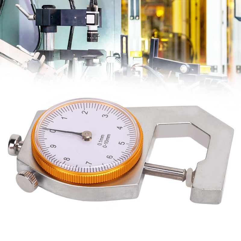 Thickness Gauge Round Dial Indicator 0.1mm Resolution 0‑10mm Range Measuring
