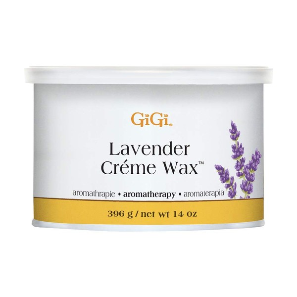 GiGi Lavender Creme Hair Removal Soft Wax, Gentle and Soothing, Extra Sensitive Skin, 14 oz, 1-pc
