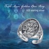 Vito 925 Sterling Silver Triple Moon Goddess Hecate Ring for
