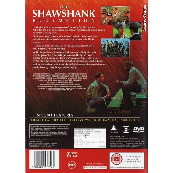 The Shawshank Redemption [Region 2] [DVD]