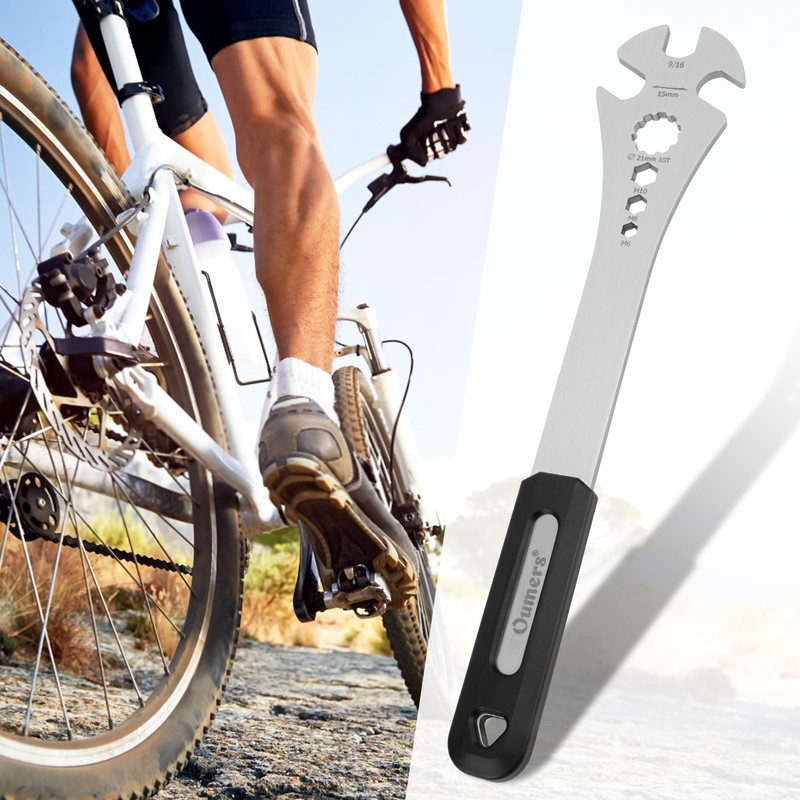Oumers Bike Pedal Wrench, Bicycle Pedal Removal Spanner with Extra