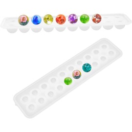 Kit para Hacer Rosarios para Fundición Detallada Resina Molde de Silicona Redondo Herramienta Transparente para Joyería DIY de Cuentas y Bisutería