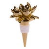 Draper James Gold Wine Stopper, Floral Bottle Saver with Silicone