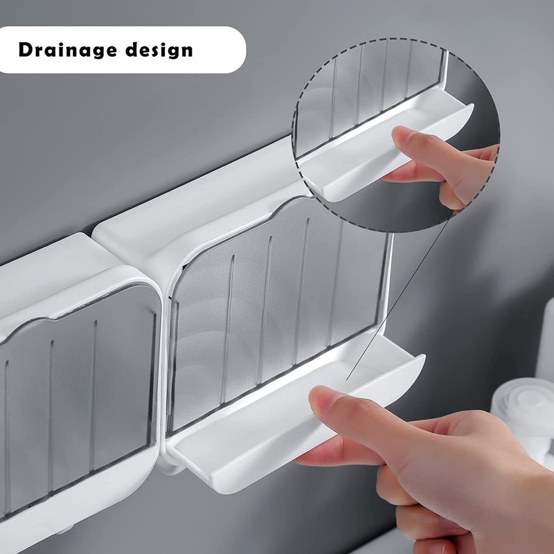 PENGQIMM 2 Pcs Soap Dish,Soap Box Holder,Soap Holder,Bar Soap Holder