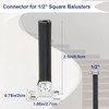 Sidasu 50-Pack Baluster Connectors for 1/2'' Square Balusters for Staircase