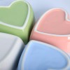 WAIT FLY Heart Shaped White Ceramic Bowls for Salad Soup