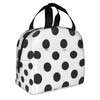 Polka Dot Black White Lunch Bag for Women & Men,