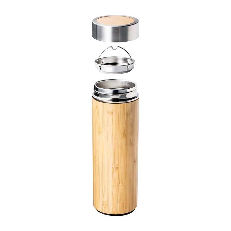 Tea Bottle to Go Bamboo Stainless Steel Tea Maker Tea