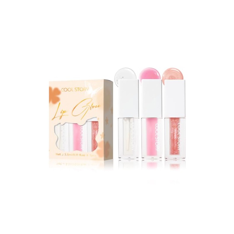 COOL STORY Lip gloss Set, Liquid Lip Stain Oil Shiny