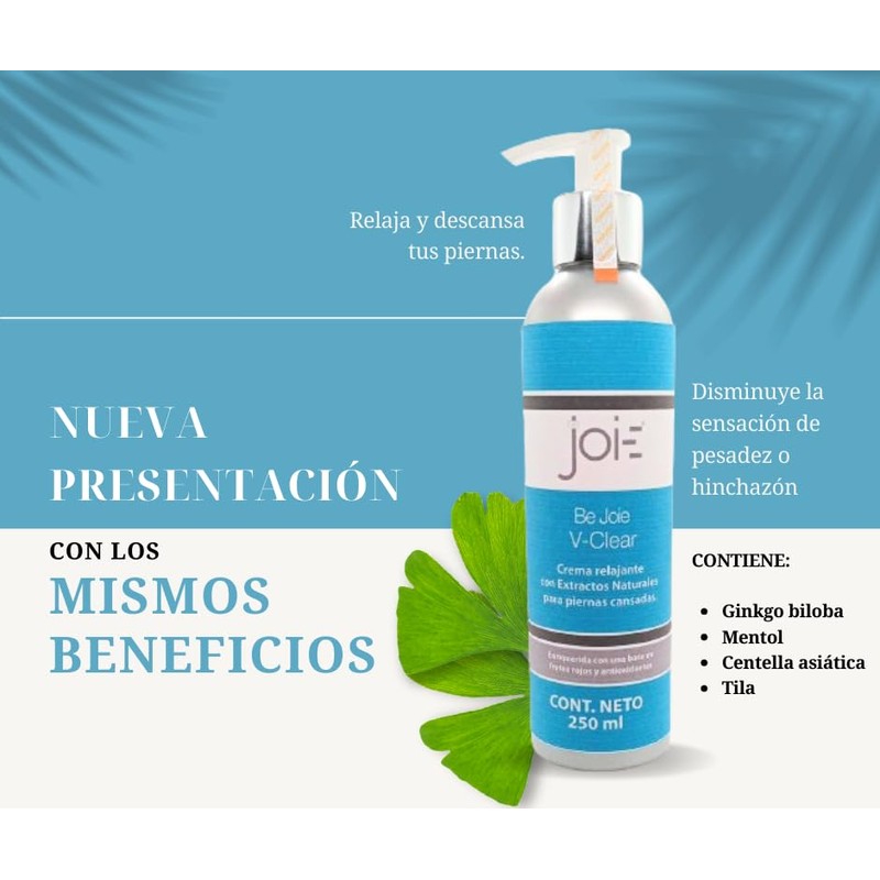 Be Joie V Clear Crema para Piernas Cansadas