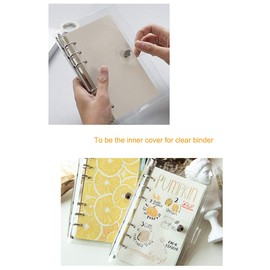 Binder Index PP & Paper Dividers for 8.5 inch/6 inch A5/A6 6-Holes Cover Ring Binder (Pink, A6/17cm*10cm/6 Inch)