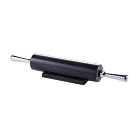 JEmarble Rolling Pin/Aluminum Handles 18 inch(Black)(Premium Quality) Polished Surface 18-inch(10"Barrel) Genuine Stone Non-stick Save Effort Easy to Clean