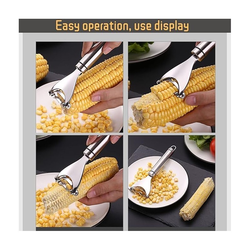 Stainless Steel Corn Peeler and Thresher Tool – Quickly Strip