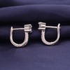 18k Gold Plated Huugie Hoop Earrings | Center 4MM, Moissanite