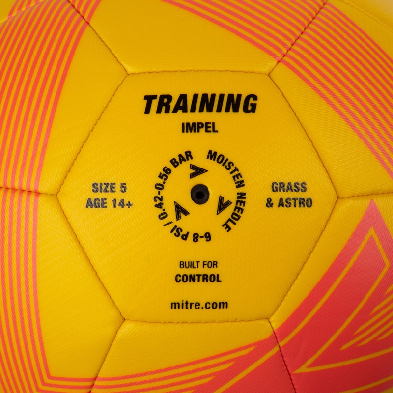 Mitre Impel L30P Football, Highly Durable, Shape Retention, Yellow/Orange, 4