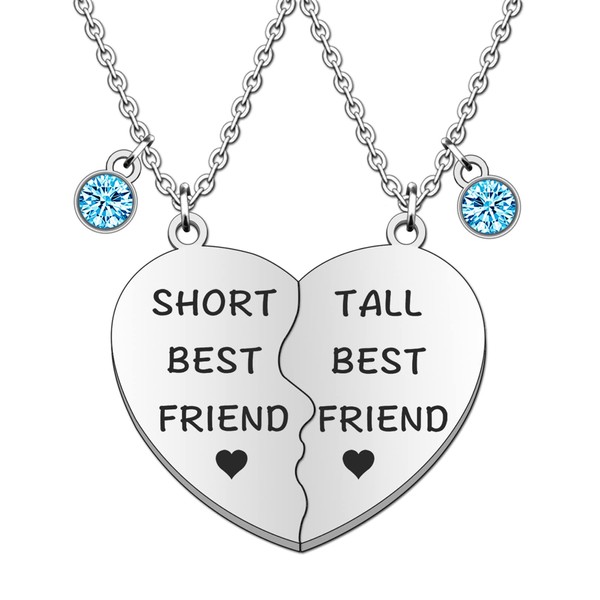 TTOVEN Funny Friend Gifts Best Friends Necklace for 2 Tall