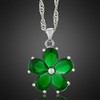 RIZILIA Blossom Pendant with 18" Chain & Pear Cut CZ