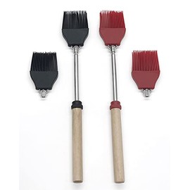 Basting Brush assembled with extendable stick with wooden handle. Pack of 4 pcs.