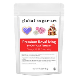 Global Sugar Art Premium Royal Icing Mix White, 15 Ounces by Chef Alan Tetreault