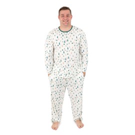 Leveret Mens Two Piece Bamboo Pajamas Pine Tree Large