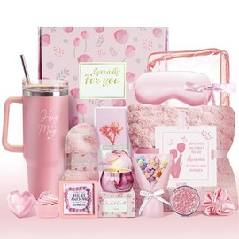 Regalos de Cumpleaños para Mujeres, 15pc Canasta de Spa Relajante para Mujer, Paquete de Cuidado Personal para Mujeres, Set de Baño y Spa Corporal, Regalos para San Valentín y el Día de la Madre