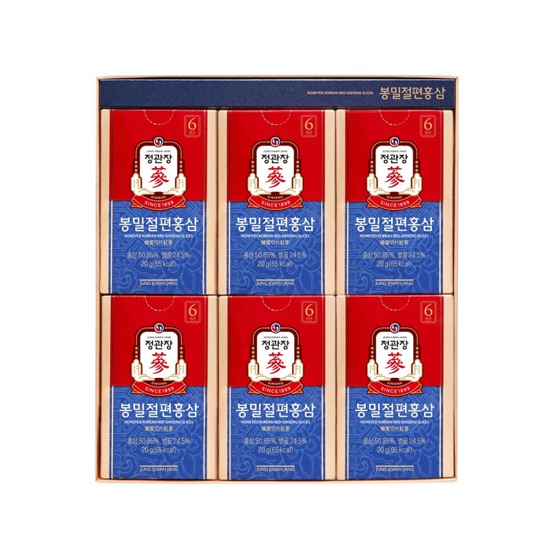 Jeonggwanjang 정관장 봉밀절편홍삼 20g 12포 Jeonggwanjang Red Ginseng Honey Slices