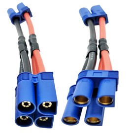 1Pair EC5 Parallel Plug Connector Cable Y Harness EC5-2 Male Connectors to EC5-1 Female Connector and EC5-1 Male Connectors to EC5-2 Female Connector